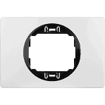 Рамка 1-а горизонт. 80*120, Aling-Conel EON (білий-чорний) E6803.0E