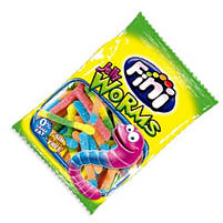 Желейні цукерки "Fini Кислі Червяки" 100 грам мікс, фото 2