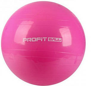 М'яч для фітнесу Фітбол Profit 65 см посилений 0382 Pink