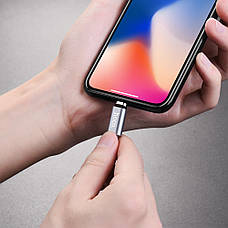 USB кабель магнитный Hoco U40A 1m Lightning серый, фото 3