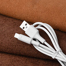 USB кабель Hoco X25 1m Lightning белый, фото 2