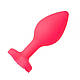 Рожева силіконова анальна пробка з стразом Pink Silicone Heart Light Pink S, фото 3