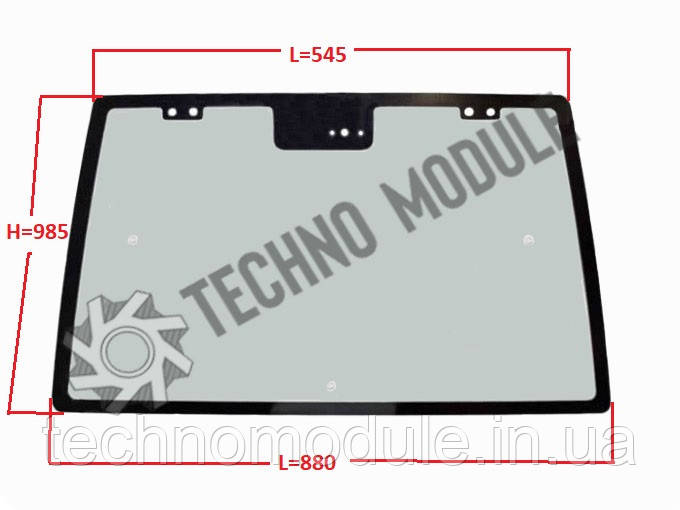 Скло заднє ДТЗ 404.5С (h=985, L=880х545), фото 1