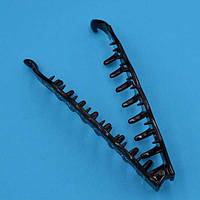 Шпилька для волосся банан чорний пластик імітація стразів