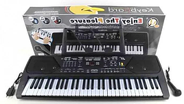 Музыкальный орган синтезатор с микрофоном MQ 021 UF, 61 клавиша, в коробке