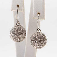 Сережки Круглі зі стразами