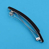 Шпилька для волосся автомат метал чорний пластик 9.8х1 см