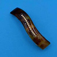 Шпилька для волосся автомат 8,5х1,5 см метал стрази