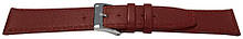 Шкіряний жіночий бордовий ремінець з рядком для наручних годин 20 мм (18 мм) XL