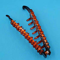 Шпилька для волосся банан чорний або коричневий пластик