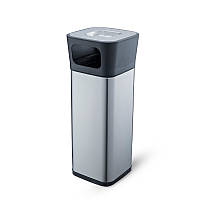 Урна з попільничкою Jah3222 квадратна 25 л Срібло (Papatya-TM)