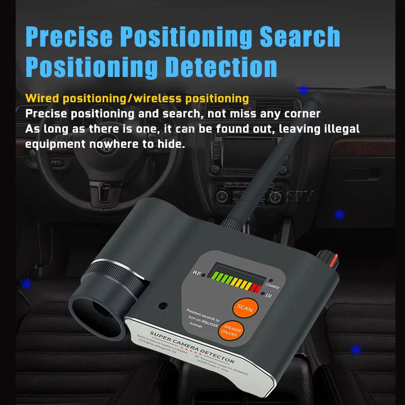 Детектор камер и прослушки, оптическая система поиска направленного объектива и детекция ИК луча Scanner Т-50 - фото 5 - id-p1272151362
