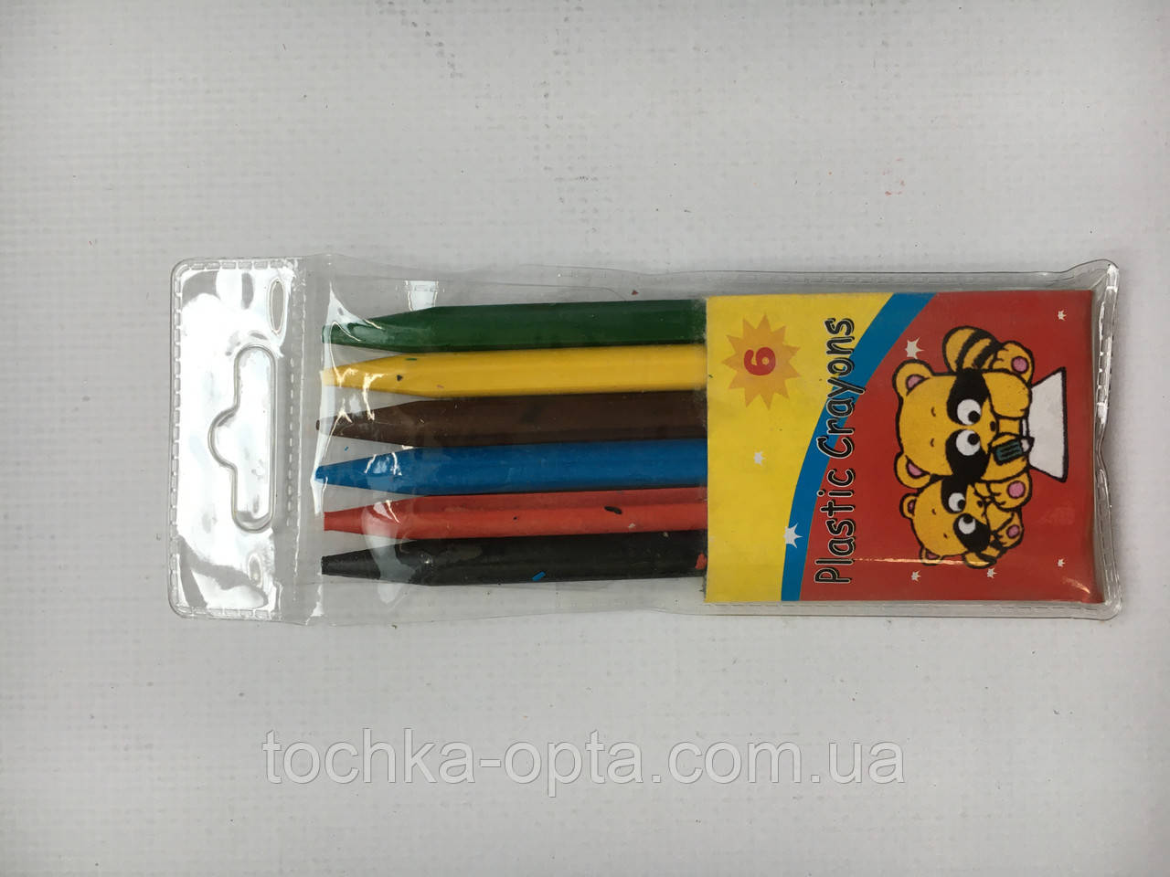 Воскові олівці 6 кольорів у пакованні