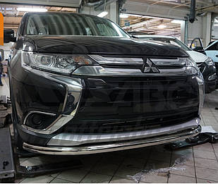 Кенгурник одинарний вус на Mitsubishi Outlander (з 2016--) Can Otomotiv