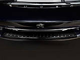 Захисна накладка на задній бампер для Peugeot 508 II SW 2018+ /чорна нерж.сталь/, фото 5
