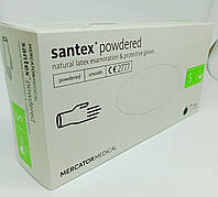 Перчатки латексные опудренные S (SANTEX POWDERED) 100шт