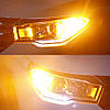 Автомобільна LED лампа 144 діоди ЖЕЛТАЯ в 
ПОТУРОТ, габарити з цоколем 7440 (T20) CAN BUS (НЕТ ОШИБОК) 12-24В, фото 5