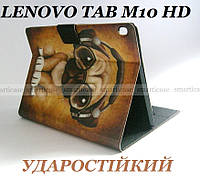 Коричневый оригинальный чехол Мопс для Lenovo Tab M10 HD (tb x505l x505F x605L x605F)