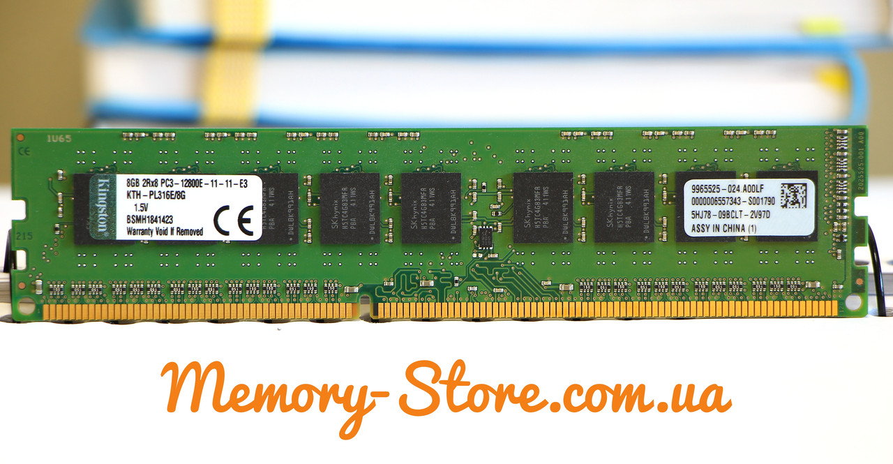 Оперативна пам'ять для ПК Kingston DDR3 8Gb PC3-12800E 1600MHz Intel і AMD