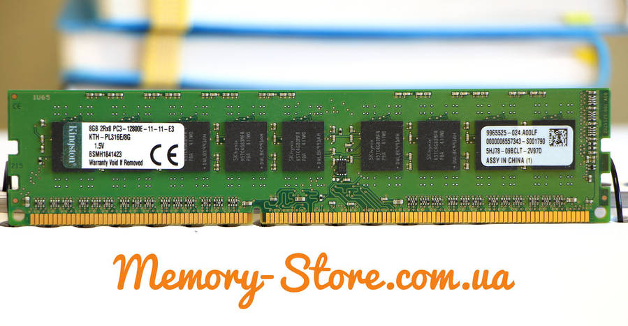 Оперативна пам'ять для ПК Kingston DDR3 8Gb PC3-12800E 1600MHz Intel і AMD, фото 1