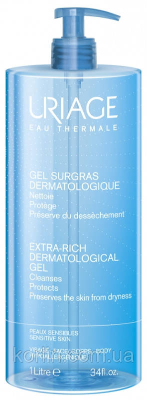 Uriage Gel Surgras Dermatologique Уріжок Очисний Гель Для Обличчя й тела 1 літр ФРАНЦІЯ