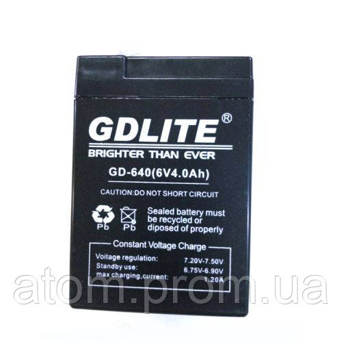 Аккумулятор батарея GDLITE 6V 4.0Ah - фото 1 - id-p178806371