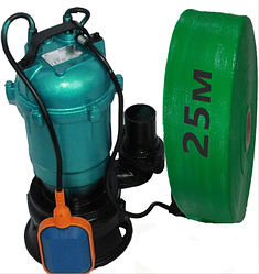 Фекальний насос c подрібнювачем + шланг 25м (GR) POLAND (DELTA 1.1)