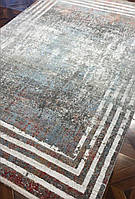 Сучасний килим у стриманому стилі в кольорі мультиколор бамбук із шовком