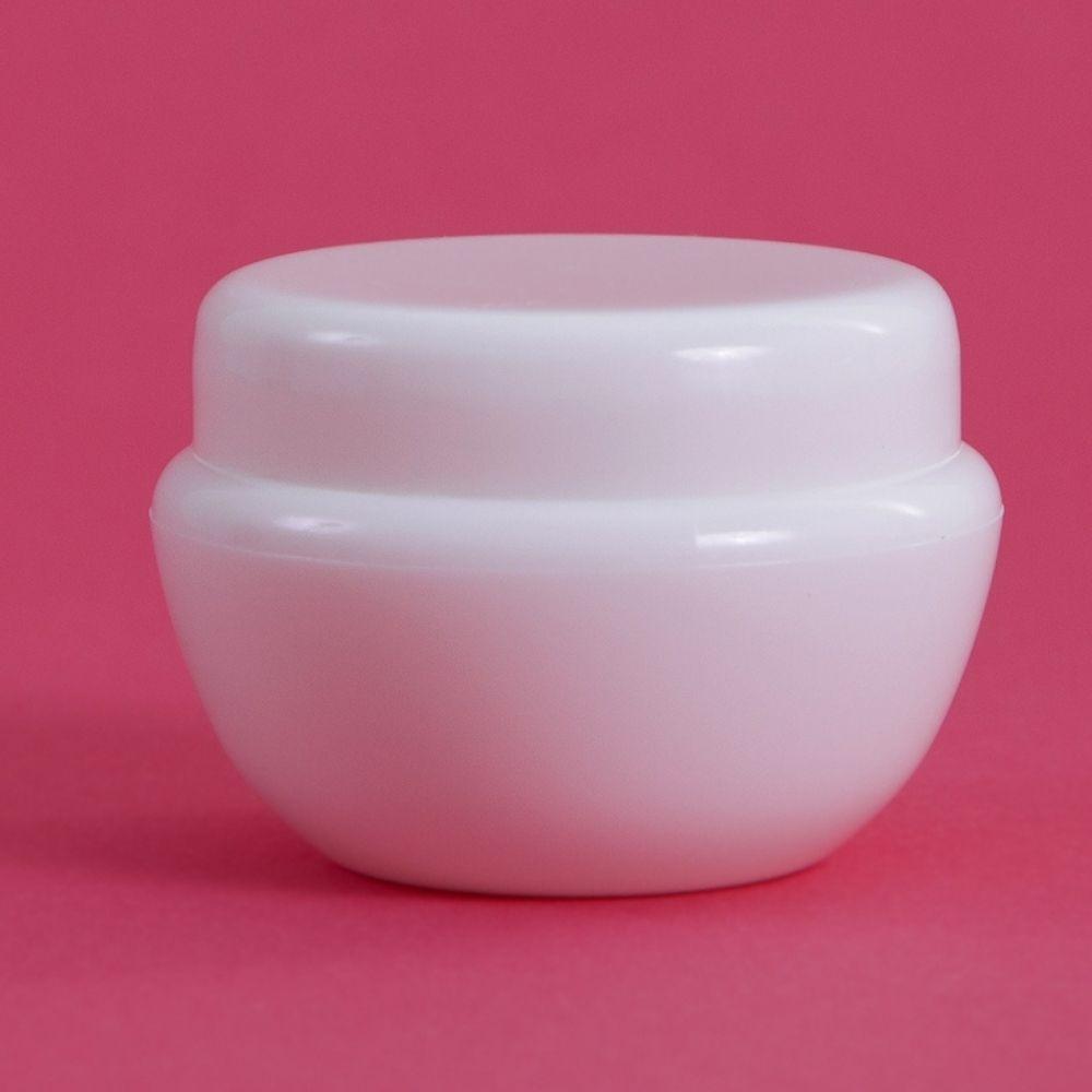 Баночка фігурна 20 мл косметична з захисним диском, колір білий