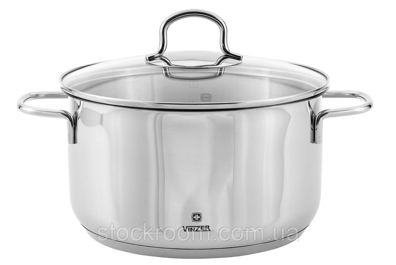 Каструля з кришкою VINZER Techno Ø 24 см 5.9 л (89083)