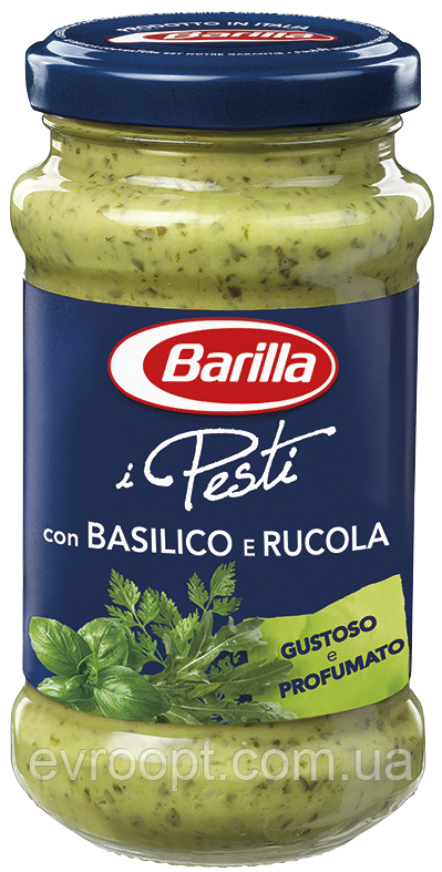 Соус Pesto BARILLA Basilico e Rucola, 190г, (12шт/ящ), фото 1