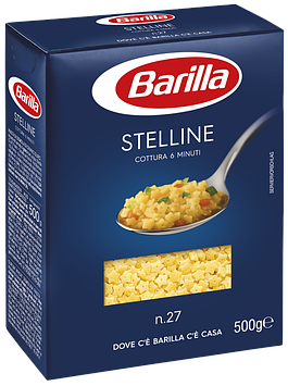 Макарони BARILLA 27 STELLINE зірочки, 500г, 16шт/ящ