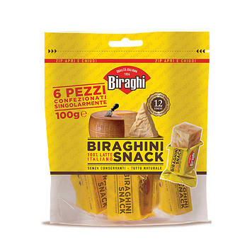 Сир твердий Gran Biraghi Snack, шматочками, 100 г