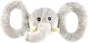 Jolly Pets TUG-A-MAL Elephant Dog Toy - Игрушка-пищалка Слон для перетягивания 12х25х7 см