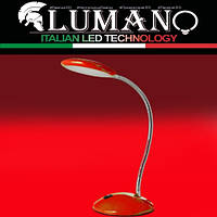 Настільна лампа LED червона металева з кнопкою "VICTOR" 8W LU-700-2715 TM LUMANO