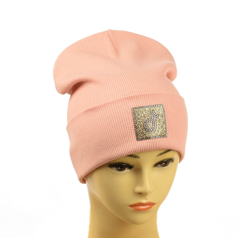 Молодіжна шапка "Tik-Tok" пудра