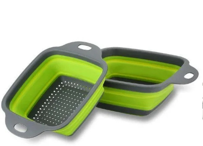 Складаний силіконовий друшляк для миття овочів і фруктів EL-1206, фото 1