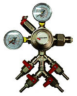 Редуктор вуглекислотний харчовий первинний для пива 4 виходи Micro Matic Данія для магазинів пива, барів