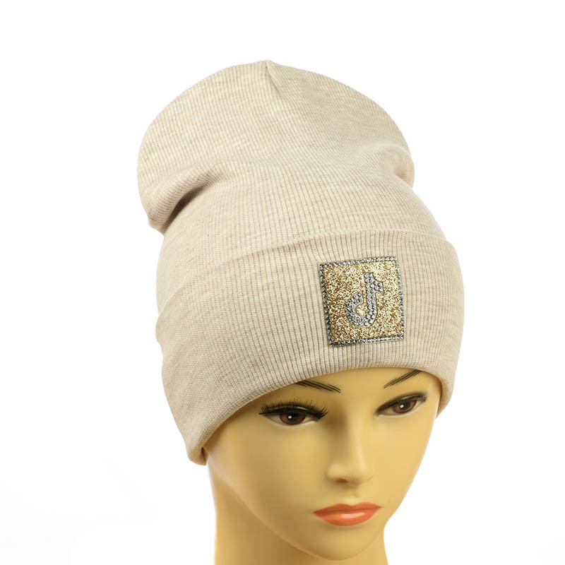 Молодіжна шапка "Tik-Tok" бежевий