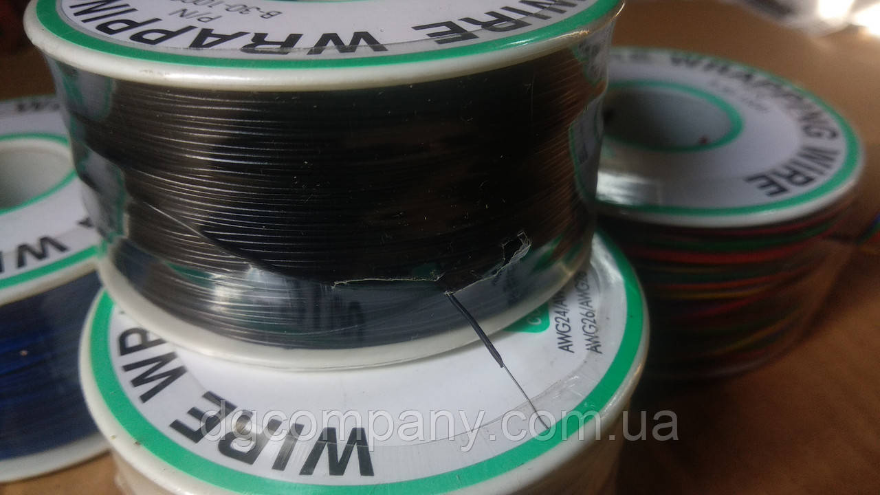 Дріт монтажний 1 жильний мідний 30AWG, 250 м