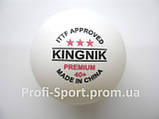 Kingnik Premium Poly 40+ 3* (6 шт.) пластикові м'ячі настільний теніс, фото 3