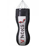 🔥 Боксерський мішок силует V'Noks Gel 110 см 50-60 кг чорно-білий + ланцюга у подарунок!🎁, фото 3