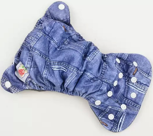 Багаторазовий дитячий підгузник для новонароджених БАМБУКОВИЙ Happy Flute, джинс