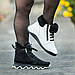 Черевики чоботи жіночі зимові шкіряні чорні на повну широку ногу великого розміру 40 41 42 43 44(код:М-5306-7М), фото 5
