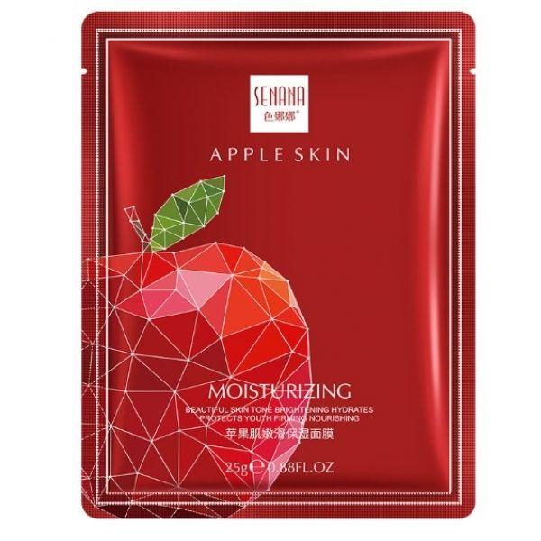 Освітлююча тканинна маска для обличчя SENANA APPLE SKIN MOISTURIZING з екстрактом яблука і гіалуронової