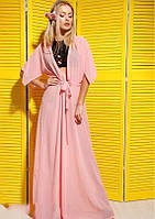 Довга пляжна накидка на купальник із шифону в підлогу