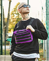 Нагрудна сумка чоловіча жіноча фіолетова Київ