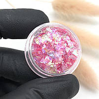 Слюда для дизайну нігтів, рожева