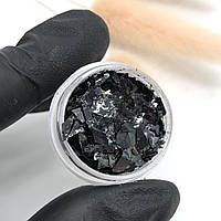Слюда для дизайну нігтів, чорна