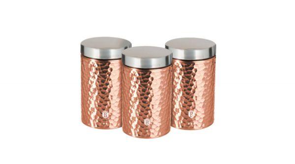 Набір ємностей для зберігання BERLINGER HAUS Rosegold Metallic Line 3 пр Колір золотистий 6715BH, фото 1